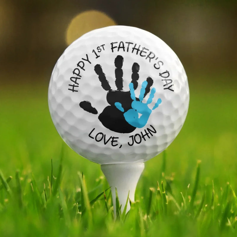 My First Hero With The Best Swing - Family Personalized Custom Golf Ball - Father's Day,  Gift For Sport Lovers, Sport Players, Dad, Grandpa