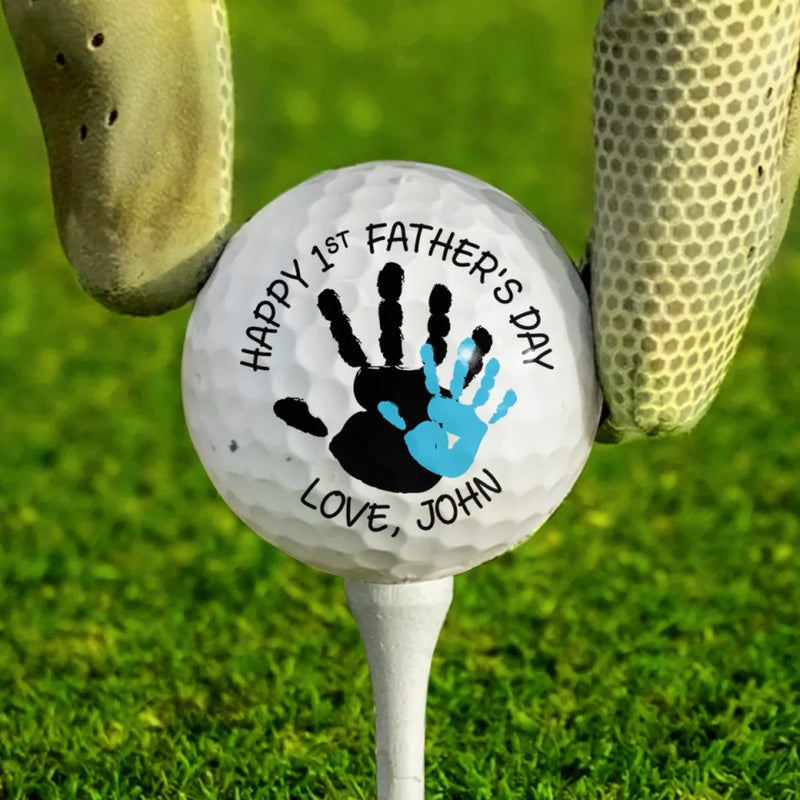 My First Hero With The Best Swing - Family Personalized Custom Golf Ball - Father's Day,  Gift For Sport Lovers, Sport Players, Dad, Grandpa