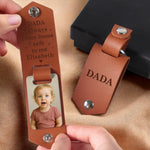 Custom Photo Drive Safe, We Need You Home - Family Personalized Custom Engraved Leather Keychain - Father's Day, Baby Shower Gift, Gift For Dad, New Dads, Baby