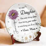 From My Heart To My Daughter - Family Personalized Custom Ceramic Plate - Mother's Day, Gift For Daughter, New Moms