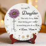 From My Heart To My Daughter - Family Personalized Custom Ceramic Plate - Mother's Day, Gift For Daughter, New Moms