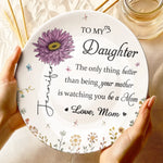 From My Heart To My Daughter - Family Personalized Custom Ceramic Plate - Mother's Day, Gift For Daughter, New Moms