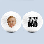 Custom Photo Master Of The Dad Course - Family Personalized Custom Golf Ball - Father's Day,  Gift For Dad, Grandpa, Golf Lovers