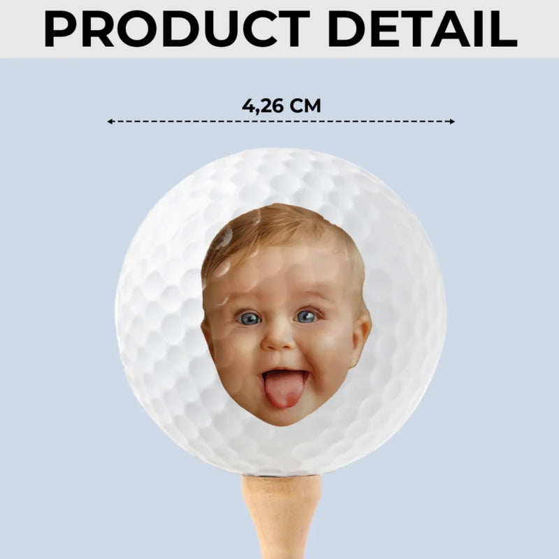 Custom Photo Master Of The Dad Course - Family Personalized Custom Golf Ball - Father's Day,  Gift For Sport Lovers, Sport Players, Dad, Grandpa