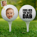 Custom Photo Master Of The Dad Course - Family Personalized Custom Golf Ball - Father's Day,  Gift For Dad, Grandpa, Golf Lovers