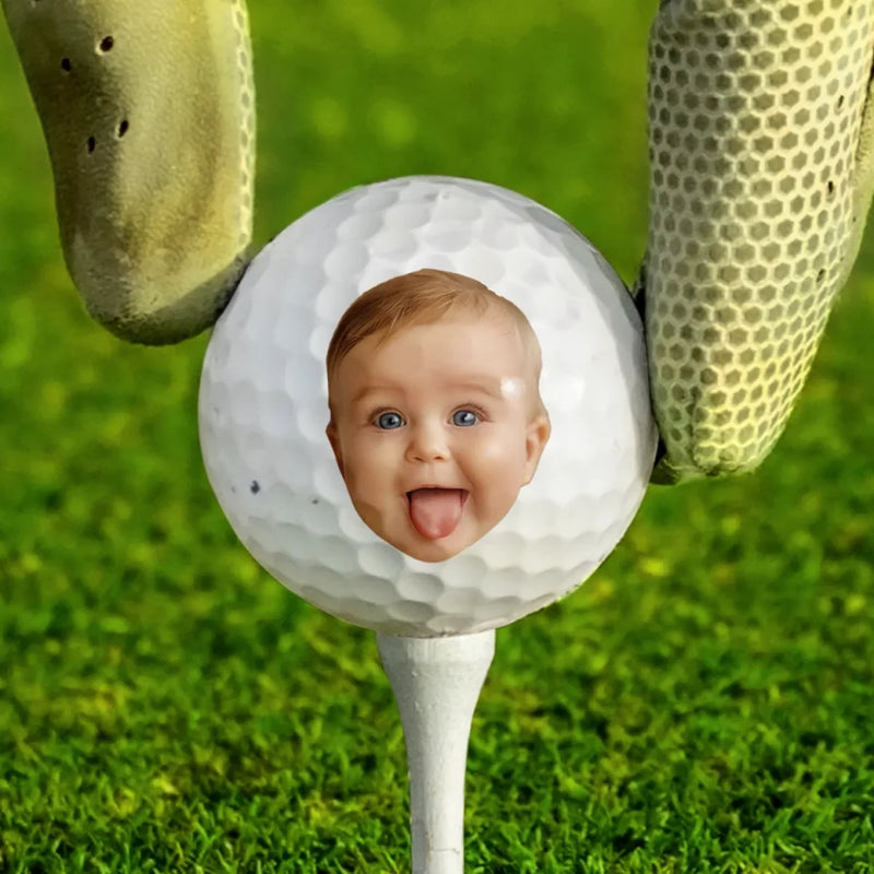 Custom Photo Master Of The Dad Course - Family Personalized Custom Golf Ball - Father's Day,  Gift For Sport Lovers, Sport Players, Dad, Grandpa