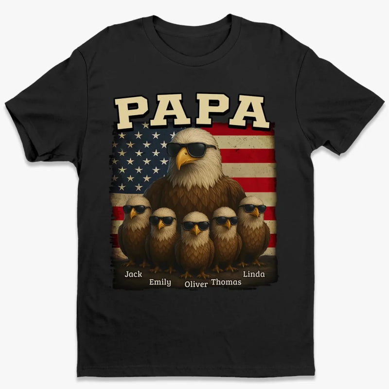 No Storm Too Big With Papa In The Sky - Family Personalized Custom Unisex T-shirt, Premium T-shirt, Hoodie - Father's Day, Gift For Dad, Grandpa
