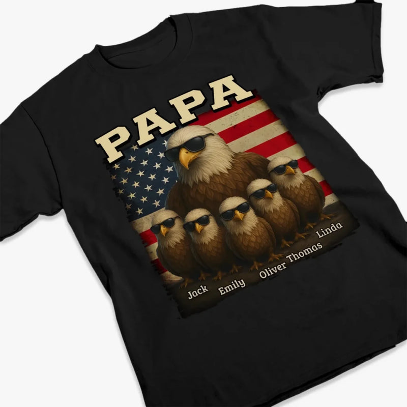 No Storm Too Big With Papa In The Sky - Family Personalized Custom Unisex T-shirt, Premium T-shirt, Hoodie - Father's Day, Gift For Dad, Grandpa