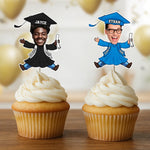Custom Photo Sweet Success, One Bite At A Time - Family Personalized Custom Cake Toppers - Graduation Gift For Family