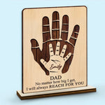 Your Love Is My Lifelong Compass - Family Personalized Custom Shaped 2-Layered Wooden Plaque With Flat Stand - Father's Day, House Warming Gift For Dad