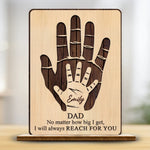 Your Love Is My Lifelong Compass - Family Personalized Custom Shaped 2-Layered Wooden Plaque With Flat Stand - Father's Day, House Warming Gift For Dad