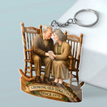 Custom Name Anniversary Gifts for Couples - Personalized Acrylic Keychain