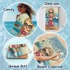 Just A Girl Living Her Beach Dream - Bestie Personalized Custom Beach Towel - Summer Vacation Gift, Birthday Pool Party Gift For Best Friends, BFF, Sisters