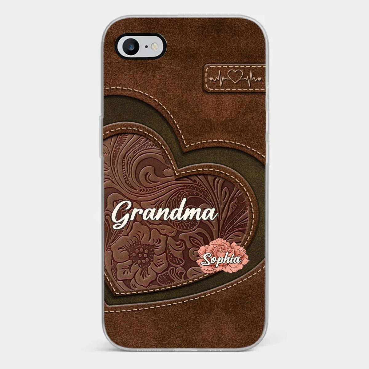 Her Love Blossoms In Every Season - Family Personalized Custom Clear Phone Case - Gift For Mom, Grandma