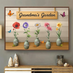 My Garden Of Joy - Family Personalized Custom Horizontal Poster - Mother's Day, Gift For Grandma, Mom, Grandparent
