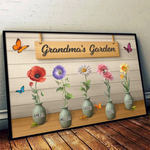 My Garden Of Joy - Family Personalized Custom Horizontal Poster - Mother's Day, Gift For Grandma, Mom, Grandparent