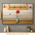 My Garden Of Joy - Family Personalized Custom Horizontal Poster - Mother's Day, Gift For Grandma, Mom, Grandparent