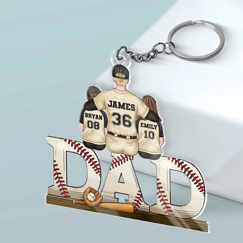 Game Day, Every Day - Family Personalized Custom Shaped Acrylic Keychain - Father's Day, Gift For Dad, Sport Lovers, Sport Players