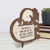 From Tiny Hands To Grown Hearts, We’ll Always Reach For You - Family Personalized Custom 2-Layered Wooden Plaque With Stand - Father's Day, Gift For Dad, Grandpa