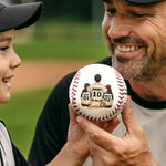 Always Our Number One Fan, Forever Our Hero - Family Personalized Custom Leather Baseball - Father's Day, Gift For Dad, Sport Lovers, Sport Players
