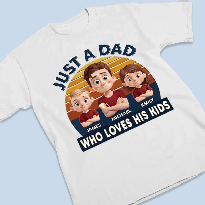Just A Guy, Totally Owned By His Kids - Family Personalized Custom Unisex T-shirt, Premium T-shirt, Hoodie - Father's Day, Gift For Dad, Grandpa
