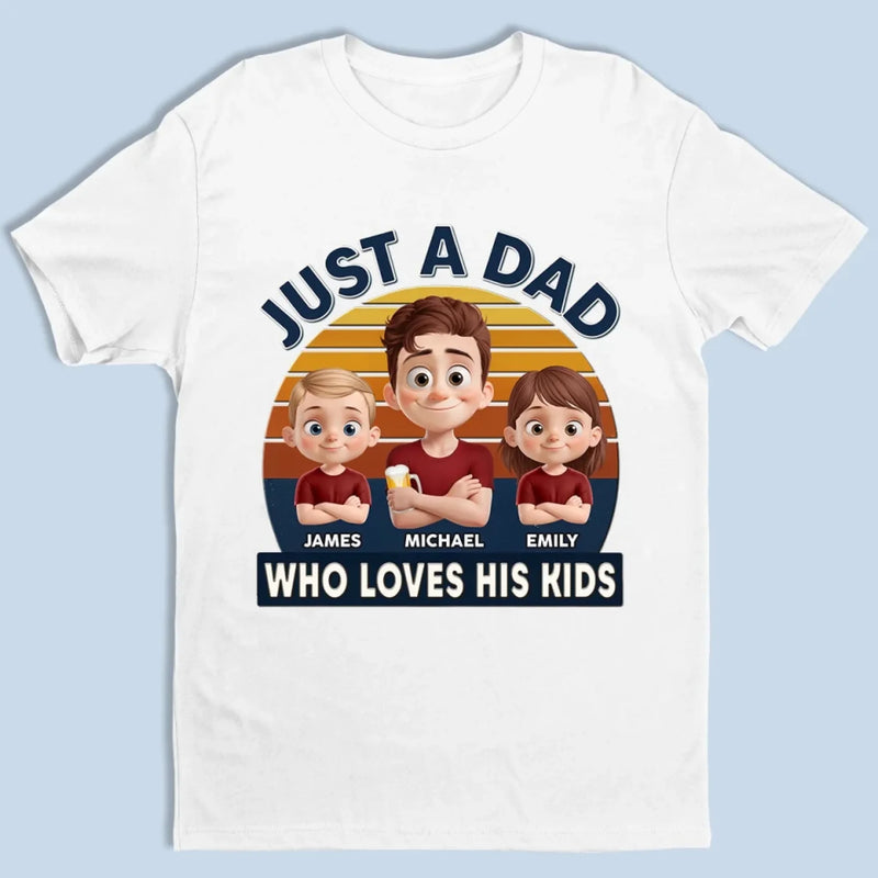 Just A Guy, Totally Owned By His Kids - Family Personalized Custom Unisex T-shirt, Premium T-shirt, Hoodie - Father's Day, Gift For Dad, Grandpa