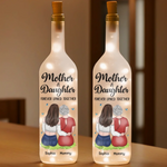 Custom Name Mother Daughter Gifts - Personalized Bottle Lamp