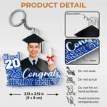 Custom Photo One Chapter Ends, Another Begins - Family Personalized Custom Shaped Acrylic Keychain - Graduation Gift For Family Members, Siblings, Brothers, Sisters