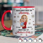 You Make Every Day Brighter - Family Personalized Custom 3D Inflated Effect Printed Accent Mug - Mother's Day, Baby Shower Gift, Gift For New Moms, Mom