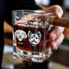 Custom Photo From The Reasons You Drink - Dog & Cat Personalized Custom Whiskey Glass With Cigarette Holder - Father's Day,  Gift For Dad, Pet Owners, Pet Lovers