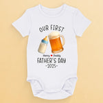 Milk For Me, Beer For You - Family Personalized Custom Baby Onesie - Father's Day, Baby Shower Gift, Gift For Dad, Baby