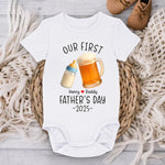 Milk For Me, Beer For You - Family Personalized Custom Baby Onesie - Father's Day, Baby Shower Gift, Gift For Dad, Baby