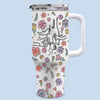 Holding Hearts Forever - Family Personalized Custom 3D Inflated Effect Printed 40 Oz Stainless Steel Tumbler With Handle - Mother's Day, Gift For Mom, Grandma