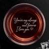 Custom Photo You're My Always And Forever - Memorial Personalized Custom Whiskey Glass With Bottom And Side Engraving - Sympathy Gift For Pet Owners, Pet Lovers