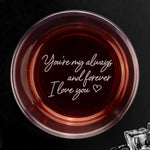 Custom Photo You're My Always And Forever - Memorial Personalized Custom Whiskey Glass With Bottom And Side Engraving - Sympathy Gift For Pet Owners, Pet Lovers
