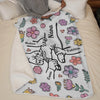 Hands Holding Nana With Love - Family Personalized Custom 3D Inflated Effect Printed Blanket - Mother's Day, Gift For Mom, Grandma