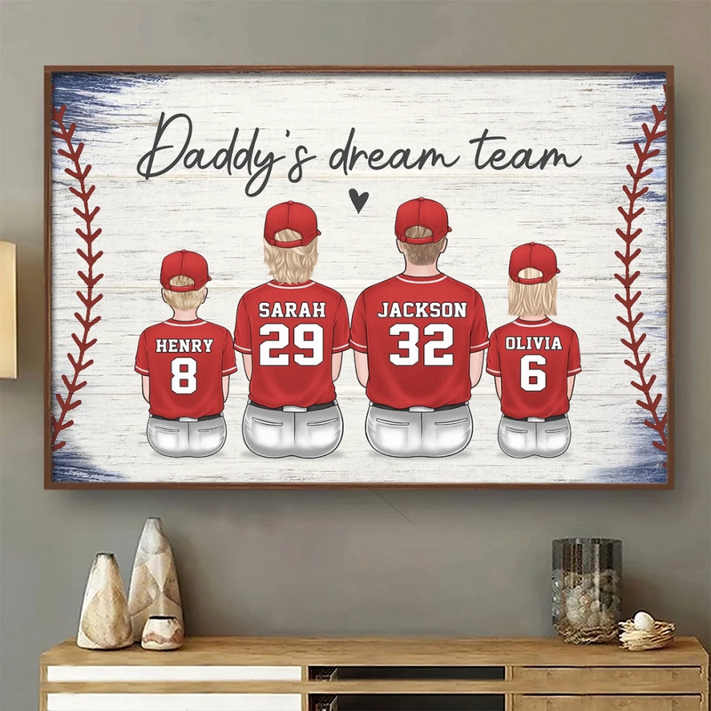Family, The Ultimate Winning Team - Family Personalized Custom Horizontal Poster - Father's Day, Gift For Dad, Sport Lovers, Sport Players