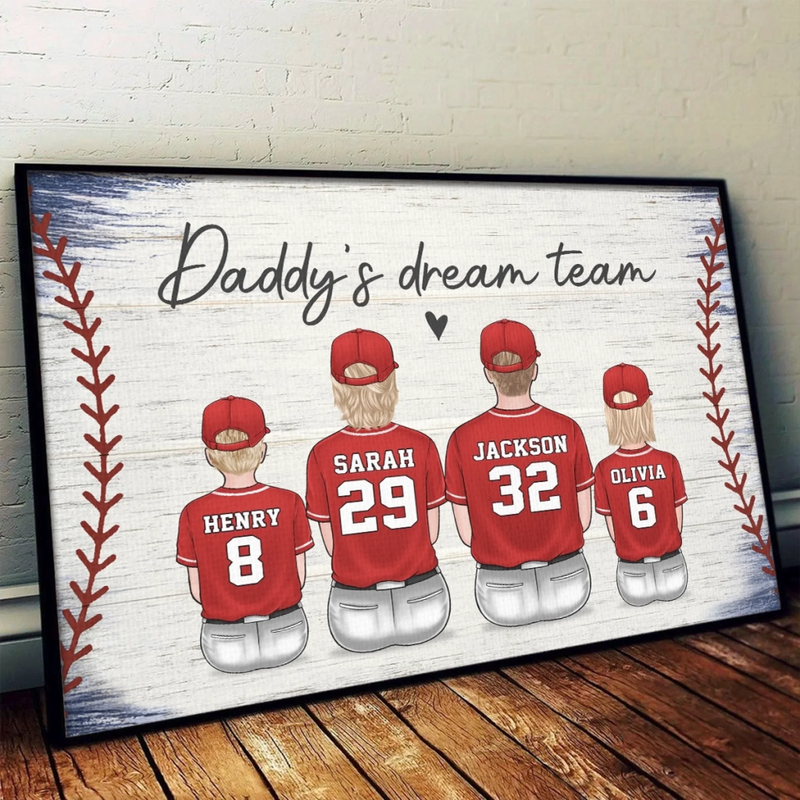 Family, The Ultimate Winning Team - Family Personalized Custom Horizontal Poster - Father's Day, Gift For Dad, Sport Lovers, Sport Players