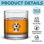 Happy Father's Day To My Amazing Dad - Dog Personalized Custom Whiskey Glass - Father's Day, Gift For Pet Owners, Pet Lovers
