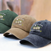 Camping Is My Therapy - Camping Personalized Custom Vintage Washed Denim Baseball Cap - Gift For Camping Lovers