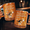 Pooping With Love, Just For You - Dog Personalized Custom Wooden Mug - Father's Day,  Gift For Dad, Pet Owners, Pet Lovers