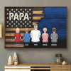 Papa, Our Loudest Pride - Family Personalized Custom Horizontal Poster - Father's Day, Gift For Dad, Grandpa