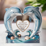 From One Heart To Another, Always - Couple Personalized Custom Acrylic Plaque Custom Shape - Gift For Husband Wife, Anniversary