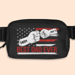Best Dad Ever - Family Personalized Custom Crossbody & Waist Bag - Father's Day, Gift For Dad, Grandpa