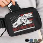 Best Dad Ever - Family Personalized Custom Crossbody & Waist Bag - Father's Day, Gift For Dad, Grandpa