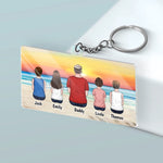 Custom Name Family Beach Gifts - Personalized Acrylic Keychain