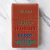 Legendary Since Day One - Family Personalized Custom Leather Cigarette Case - Father's Day, Gift For Dad, Grandpa