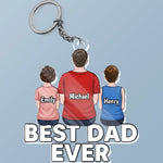 You Make Us Proud, Dad - Family Personalized Custom Shaped Acrylic Keychain - Father's Day, Gift For Dad
