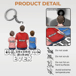 You Make Us Proud, Dad - Family Personalized Custom Shaped Acrylic Keychain - Father's Day, Gift For Dad