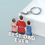 You Make Us Proud, Dad - Family Personalized Custom Shaped Acrylic Keychain - Father's Day, Gift For Dad
